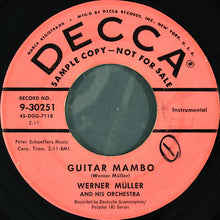 Load image into Gallery viewer, Werner Müller Und Sein Orchester : Guitar Mambo / Blue Bolero (7", Promo)