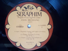 Load image into Gallery viewer, John Browning (2), Johann Sebastian Bach, Franz Liszt, Frédéric Chopin, Franz Schubert, Claude Debussy : Chromatic Fantasy &amp; Fugue; Mephisto Waltz; Nocturne In D-flat &amp; Grande Valse Brillante; Impromptu In B-flat ("Rosamunde" Variations); Reflections In The Water (LP, Album)