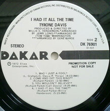 Load image into Gallery viewer, Tyrone Davis : I Had It All The Time (LP, Album, Promo)