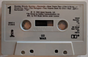 U2 : War (Cass, Album, Club, RCA)