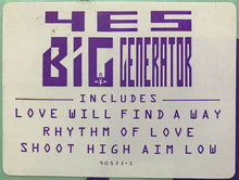 Load image into Gallery viewer, Yes : Big Generator (LP, Album, All)