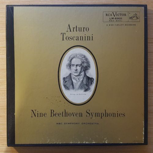 Arturo Toscanini, NBC Symphony Orchestra : Nine Beethoven Symphonies (7xLP + Box, Comp)