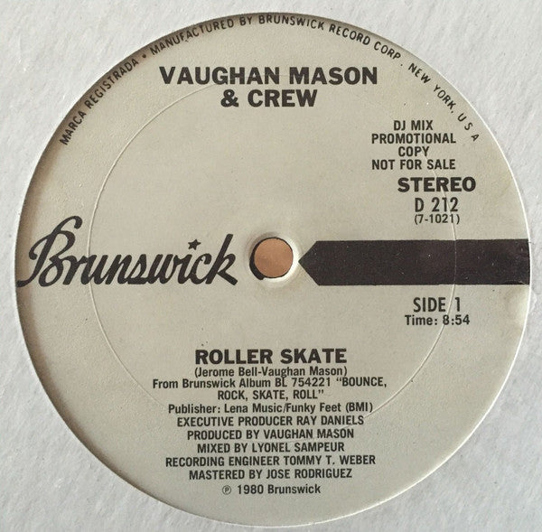 Vaughan Mason & Crew : Roller Skate / Cravin Your Body (12