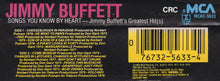 Load image into Gallery viewer, Jimmy Buffett : Songs You Know By Heart - Jimmy Buffett&#39;s Greatest Hit(s) (Cass, Comp, Club, Dol)