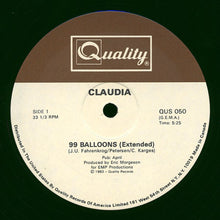 Load image into Gallery viewer, Claudia (12) : 99 Balloons (12&quot;, Single)