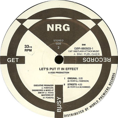 NRG (5) : Let's Put It In Effect (12