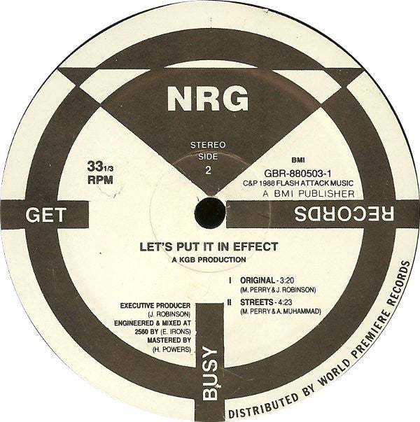 NRG (5) : Let's Put It In Effect (12