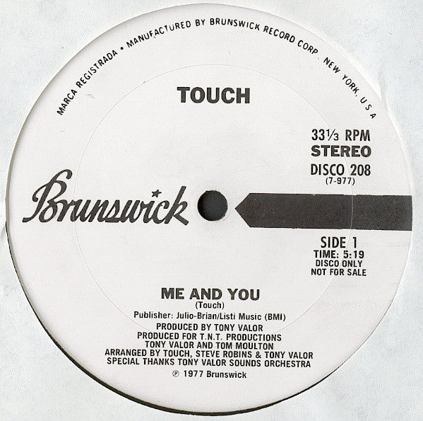 Touch : Me And You / Energizer (12