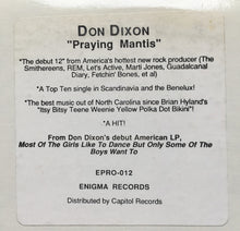 Load image into Gallery viewer, Don Dixon : Praying Mantis (12&quot;, Single, Promo)