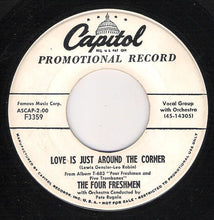 Load image into Gallery viewer, The Four Freshmen : Angel Eyes / Love Is Just Around The Corner (7", Promo)