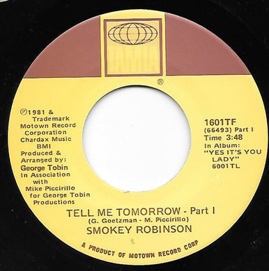 Smokey Robinson : Tell Me Tomorrow - Part I & Part II (7