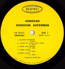 Load image into Gallery viewer, Donovan : Sunshine Superman (LP, Album, Mono)