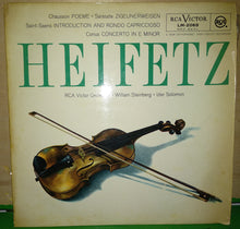 Load image into Gallery viewer, Jascha Heifetz, Ernest Chausson, Camille Saint-Saëns, Julius Conus, Pablo de Sarasate, RCA Victor Symphony Orchestra, William Steinberg, Izler Solomon : Poeme · Zigeunerweisen · Introduction And Rondo Capriccioso · Concerto In E Minor (LP, Mono)