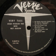 Load image into Gallery viewer, The Oscar Peterson Trio With Milt Jackson : Very Tall (LP, Album, Mono, Gat)