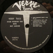 Load image into Gallery viewer, The Oscar Peterson Trio With Milt Jackson : Very Tall (LP, Album, Mono, Gat)