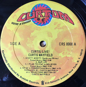Curtis Mayfield : Curtis / Live! (2xLP, Album, RP,  Ga)