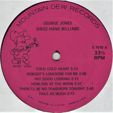 Load image into Gallery viewer, George Jones (2) : Sings The Best Of Hank Williams (LP, Album, RE)