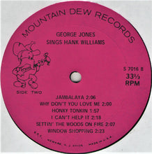 Load image into Gallery viewer, George Jones (2) : Sings The Best Of Hank Williams (LP, Album, RE)