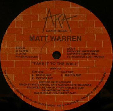 Matt Warren : Take It To The Wall (12