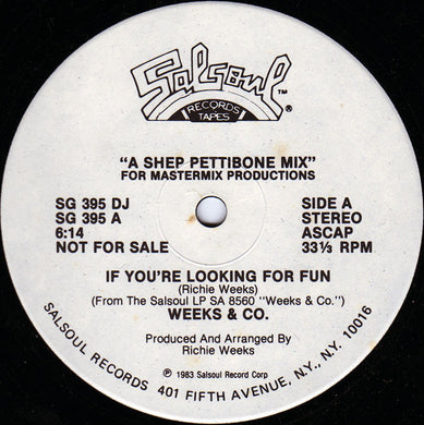 Weeks & Co. : If You're Looking For Fun (12