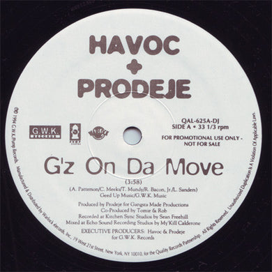 Havoc & Prodeje : G'z On Da Move / Endo Glide (12