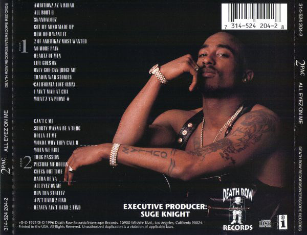 2Pac - All Eyez On Me (2xCD, Album) (VG+)