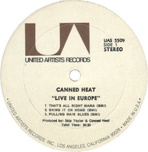 Load image into Gallery viewer, Canned Heat : Recorded Live In Europe (LP, Gat)