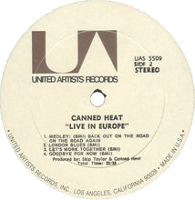 Load image into Gallery viewer, Canned Heat : Recorded Live In Europe (LP, Gat)