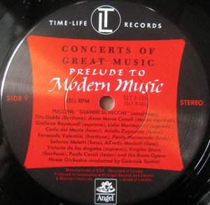 Various : Concerts Of Great Music, Prelude To Modern Music (5xLP, Comp + Box)