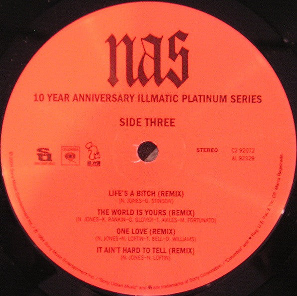 Buy Nas : 10 Year Anniversary Illmatic Platinum Series (2xLP