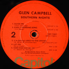 Load image into Gallery viewer, Glen Campbell : Southern Nights (LP, Album, Los)