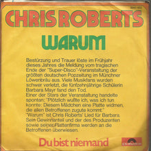 Load image into Gallery viewer, Chris Roberts : Warum (7", Single)