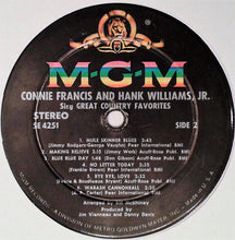 Load image into Gallery viewer, Connie Francis &amp; Hank Williams, Jr.* : Sing Great Country Favorites (LP, Album)