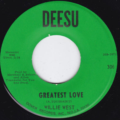 Willie West : Greatest Love / Hello Mama (7