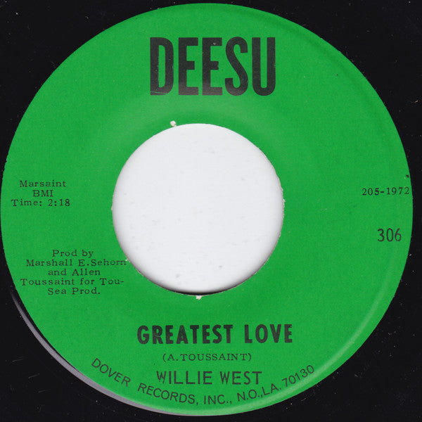 Willie West : Greatest Love / Hello Mama (7