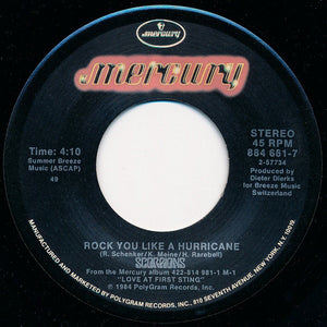 Scorpions : Rock You Like A Hurricane / Still Loving You (7", Single)