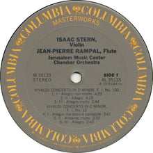 Load image into Gallery viewer, Isaac Stern / Jean-Pierre Rampal, Jerusalem Music Center Chamber Orchestra - Antonio Vivaldi &amp; Georg Philipp Telemann : Isaac Stern / Jean-Pierre Rampal Play Vivaldi &amp; Telemann (Double Concertos In C Minor And D Minor / Suite In A Minor For Flute And Strings) (LP, Album)
