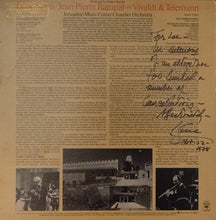 Load image into Gallery viewer, Isaac Stern / Jean-Pierre Rampal, Jerusalem Music Center Chamber Orchestra - Antonio Vivaldi &amp; Georg Philipp Telemann : Isaac Stern / Jean-Pierre Rampal Play Vivaldi &amp; Telemann (Double Concertos In C Minor And D Minor / Suite In A Minor For Flute And Strings) (LP, Album)