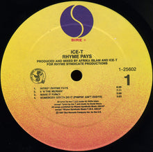 Load image into Gallery viewer, Ice-T : Rhyme Pays (LP, Album, All)