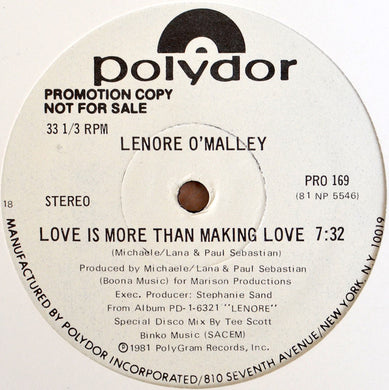 Lenore O'Malley : Love Is More Than Making Love (12