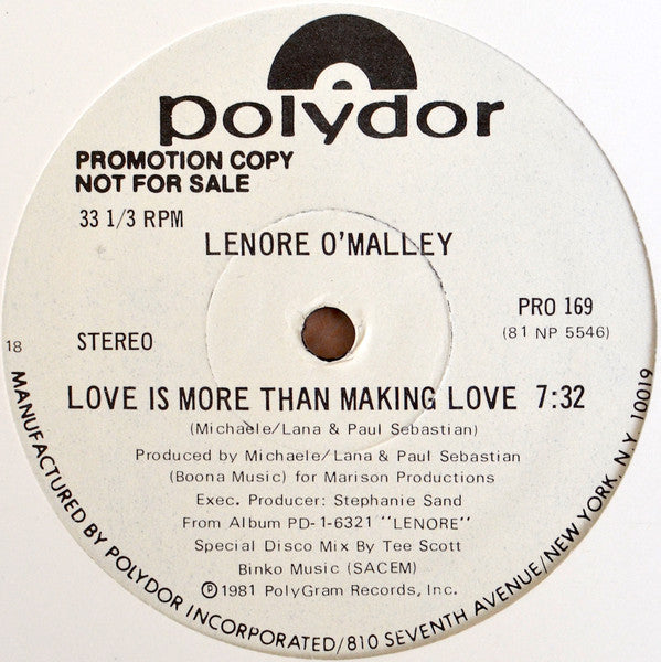 Lenore O'Malley : Love Is More Than Making Love (12