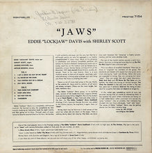 Load image into Gallery viewer, Eddie Davis* With Shirley Scott : Jaws (LP, Album, Mono)