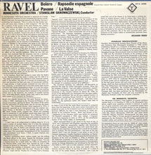 Load image into Gallery viewer, Maurice Ravel, Stanislaw Skrowaczewski, Minnesota Orchestra : Boléro / La Valse / Rapsodie Espagnole / Pavane Pour Une Infante Défunte (LP, Album, Quad)
