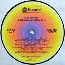 Load image into Gallery viewer, Rufus &amp; Chaka Khan : Ask Rufus (LP, Album)