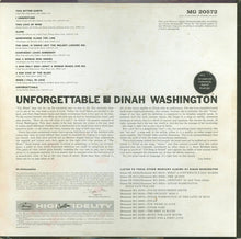 Load image into Gallery viewer, Dinah Washington : Unforgettable (LP, Album, Mono)