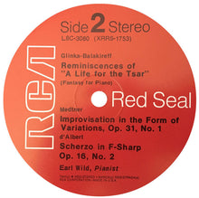 Load image into Gallery viewer, Earl Wild, Boston Symphony Orchestra / Erich Leinsdorf - Xaver Scharwenka / Mily Balakirev / Nikolai Medtner / Eugen D'Albert : Concerto No. 1, Op. 32 / Reminiscences Of Glinka's Opera "A Life For The Tsar" / Improvisation, Op. 31, No. 1 / Scherzo, Op. 16, No. 2 (LP)