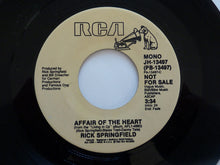 Load image into Gallery viewer, Rick Springfield : Affair Of The Heart (7", Single, Mono, Promo)