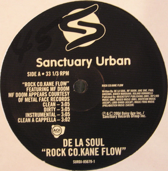 De La Soul : Rock Co.Kane Flow (12