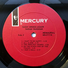 Load image into Gallery viewer, Sarah Vaughan : Sassy Swings Again (LP, Mono)