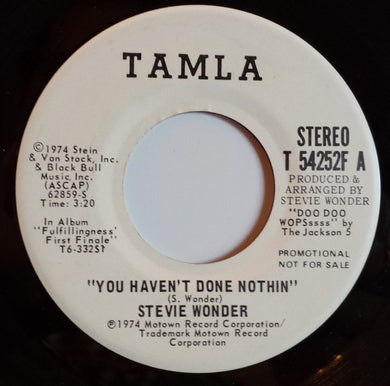 Stevie Wonder : You Haven't Done Nothin'  (7